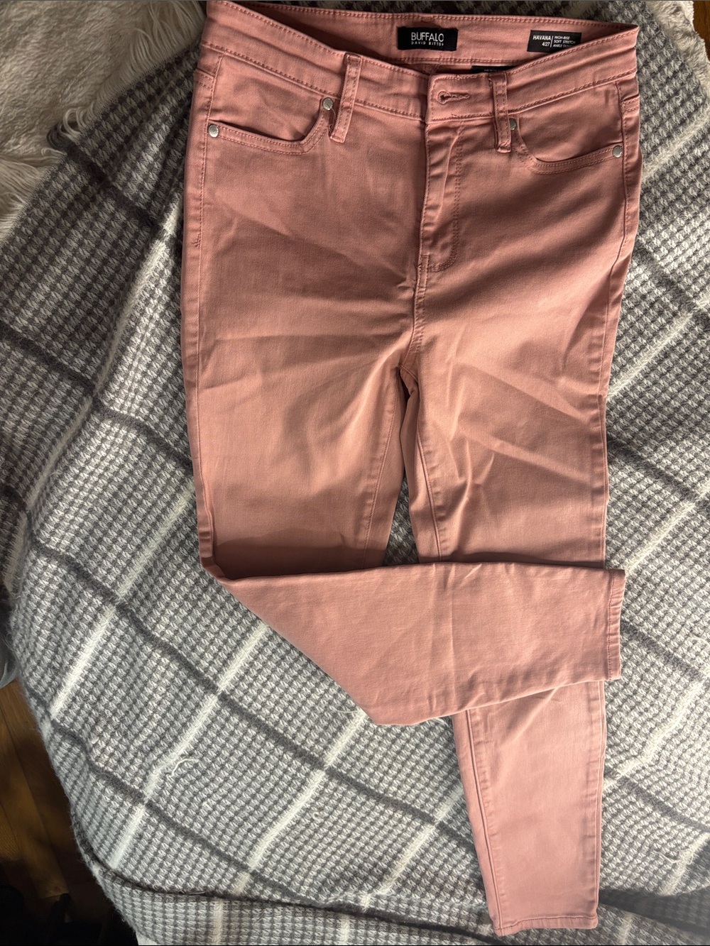 Buffalo David Bitton Rose Pink High-Rise Skinny Jeans